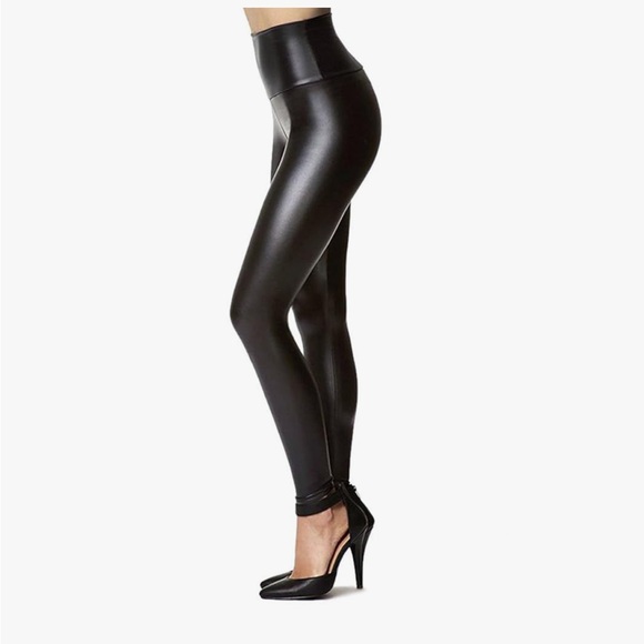 High Waisted Faux Leather leggings pants sexy high waisted Tights NWT - Picture 1 of 8